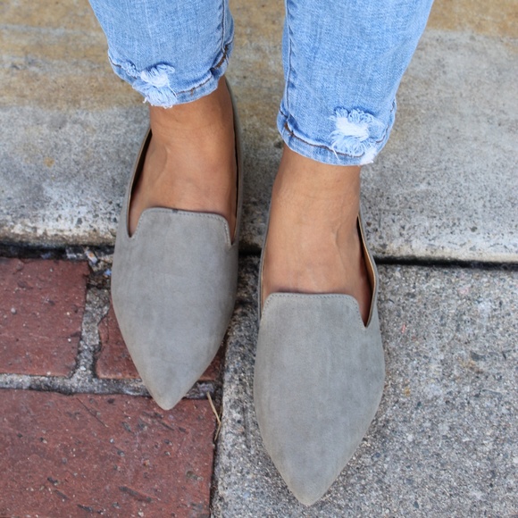 Price firm!/The Lucia// Khaki vegan suede Flat - Picture 2 of 7
